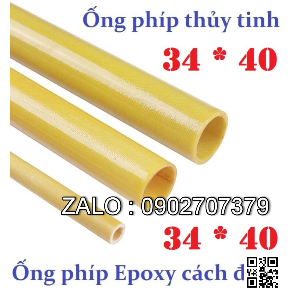 Ống phíp thủy tinh Epoxy, cách điện 34*40, EPOXY FIBER GLASS TUBE