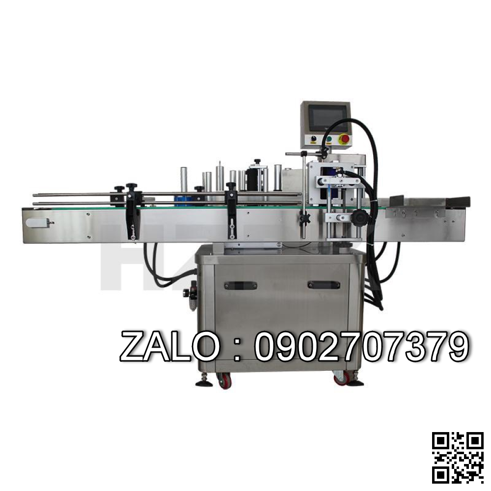 Máy đóng gói tem nhãn tự động chai tròn