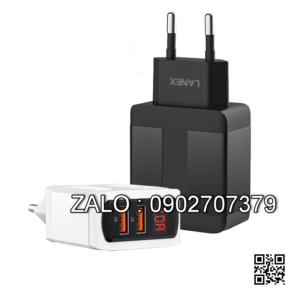 Cóc Sạc Nhanh 2 Cổng Usb 3.0A Lanex LC05