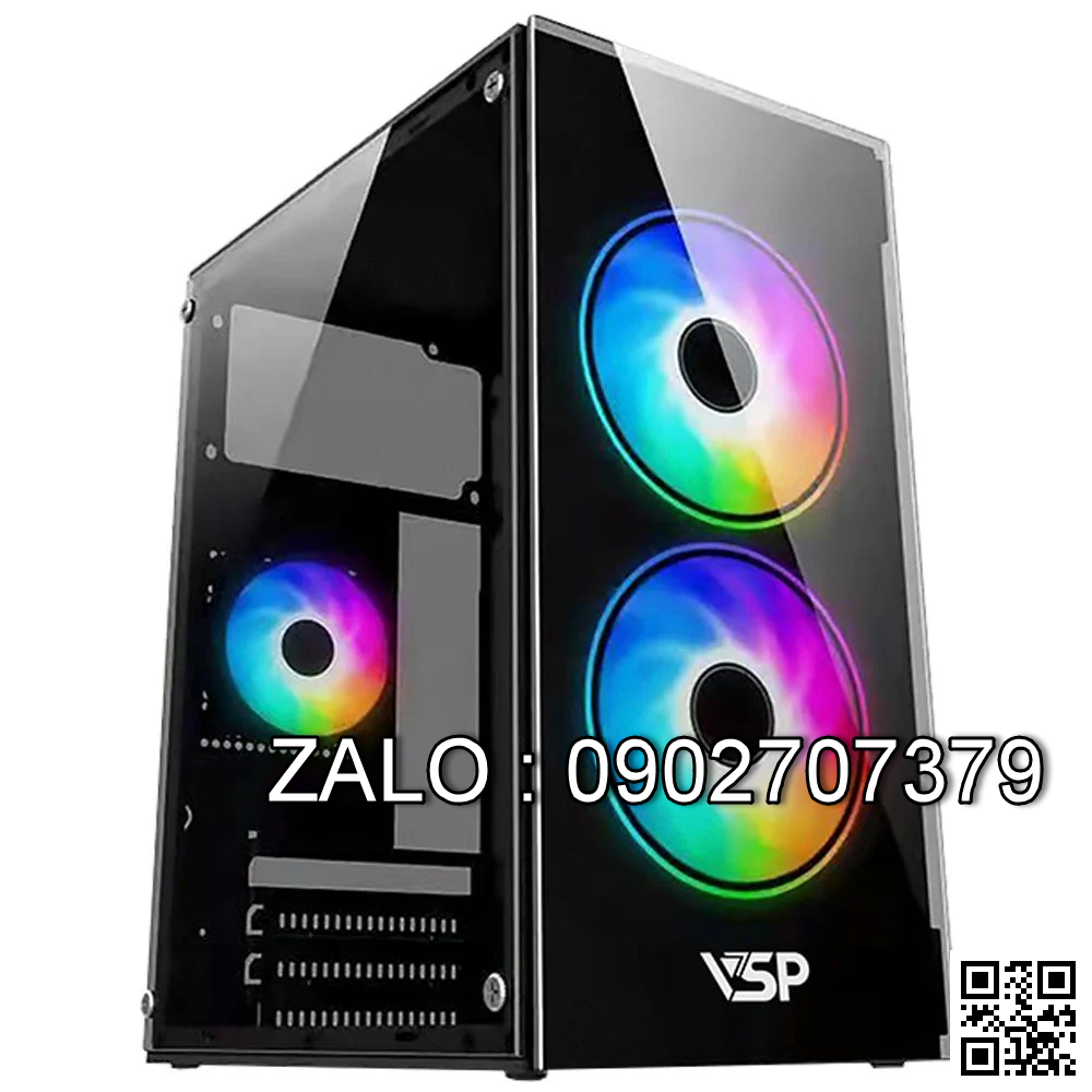 Case VSP V212 Màu Đen (Hông + Mặt Trước Kính Cường Lực, Fan Đuôi 8cm)