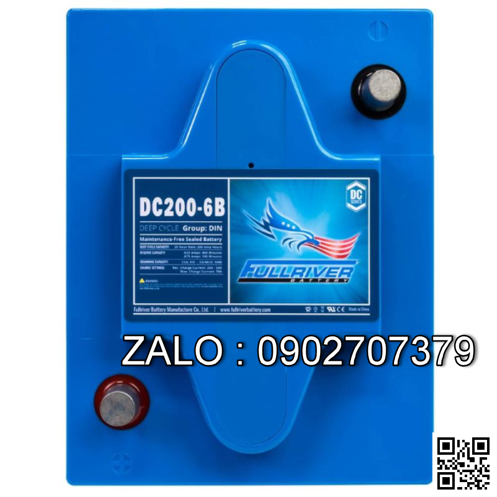 Bình ắc quy 12v Fullriver DC200-6B