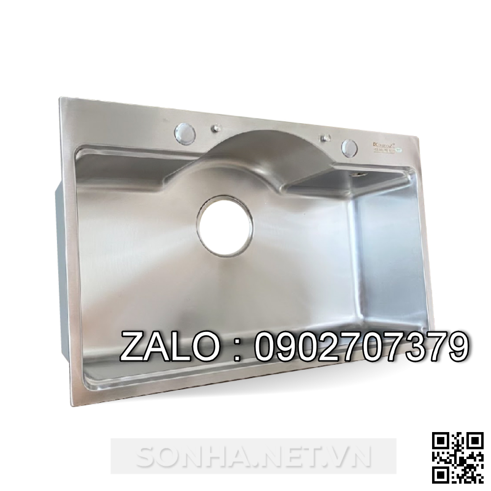 Chậu rửa bát Kagol đúc 1 hố K7848 (780x480x240 mm)