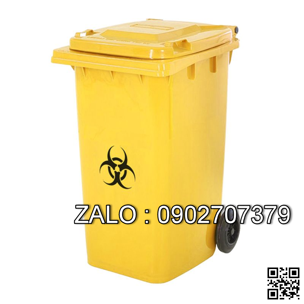 Thùng rác y tế 360 lít màu vàng 