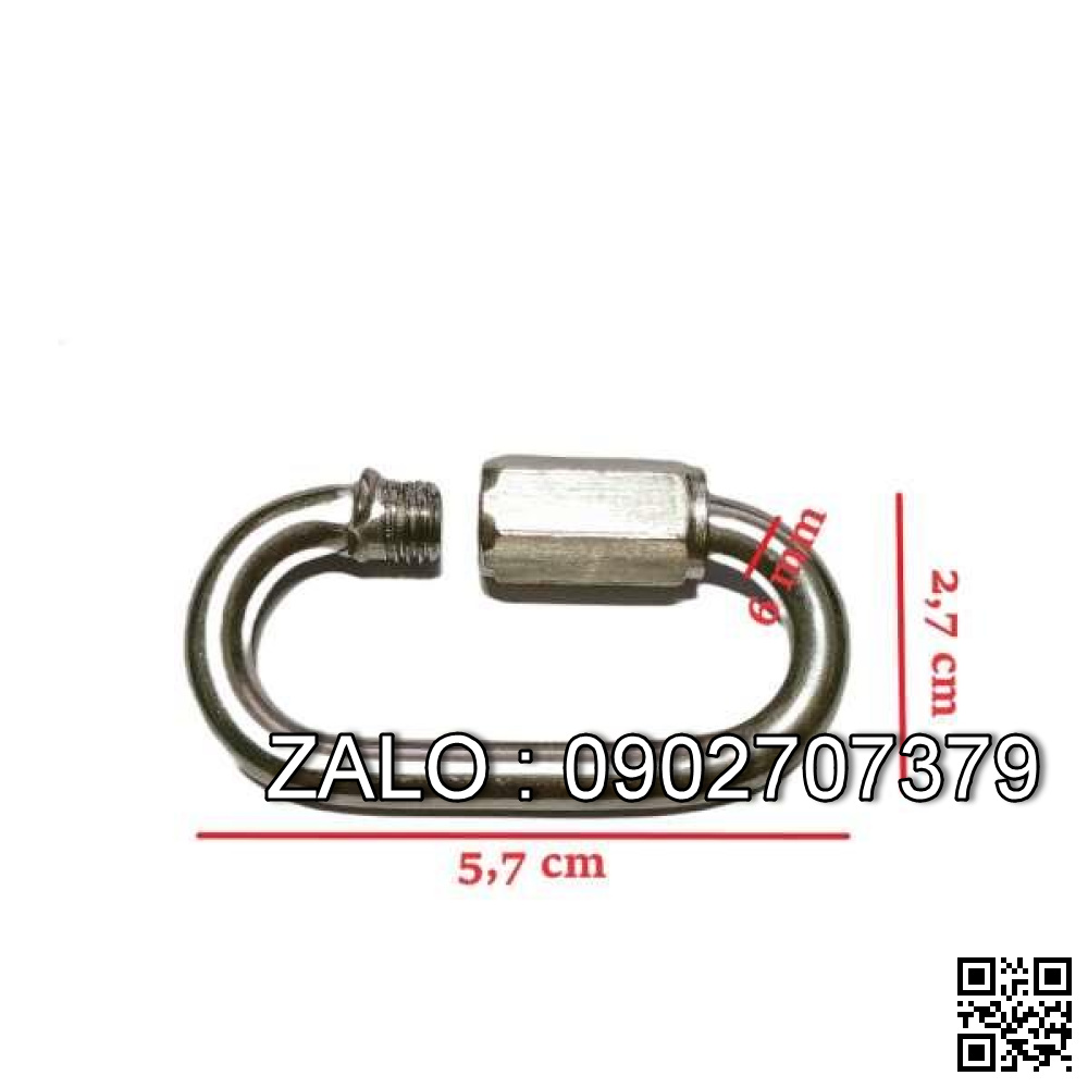 Móc nối xích inox 304 Khóa xích phi 6mm