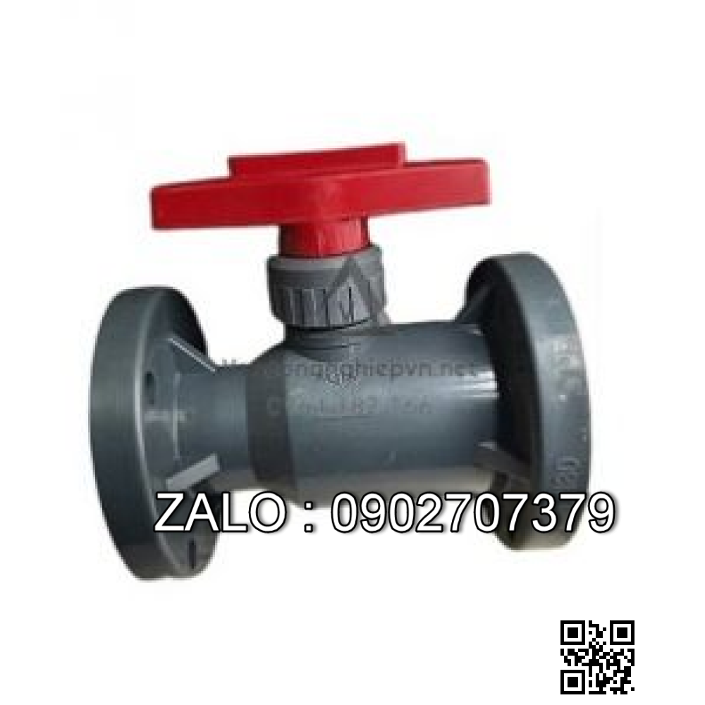 Van bi nhựa PVC mặt bích 2 ngã DN50