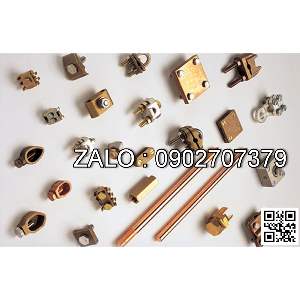 Kẹp cáp 6x35mm & cọc tiếp đất 9.5mm cho HT nối đất KCDC9535