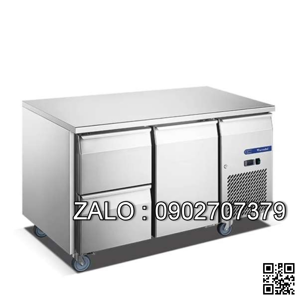 BÀN MÁT INOX 1 CÁNH 2 NGĂN KÉO 270 LÍT FURNOTEL FRUC-8-1
