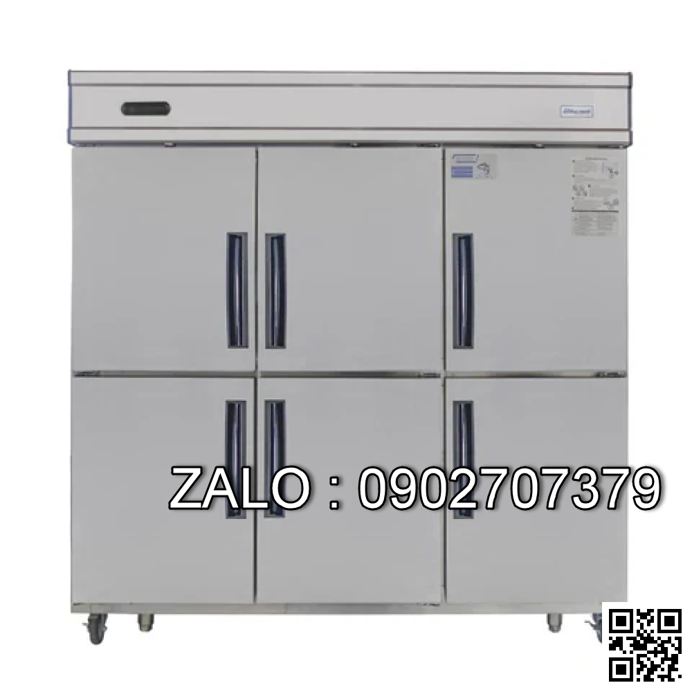 Tủ đông mát 6 cánh Okasu G-1.6L6-S