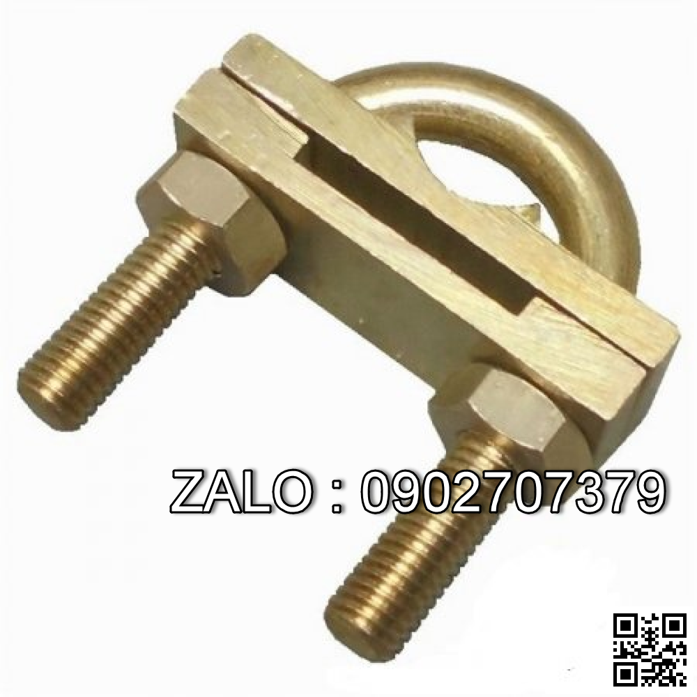 Kẹp U thanh đồng/nhôm 25x3 & cọc tiếp đất 31mm cho HT nối đất KYTC31