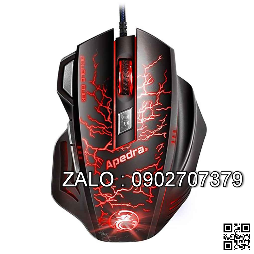 Mouse Apedra A7 Usb (Dây Dù, Led 7 Màu)