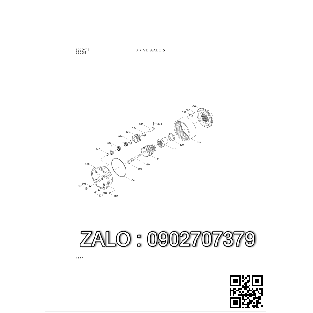 Then nối dùng cho xe nâng Hyundai 25 tấn 250D-7E, PN ZGBJ-00164