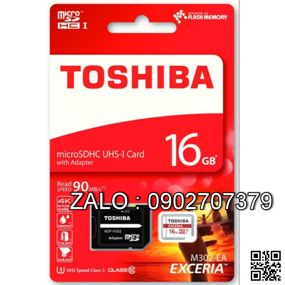 Thẻ Nhớ MicroSD 16G Class 10 Toshiba Box, Box Đỏ 90mb/S