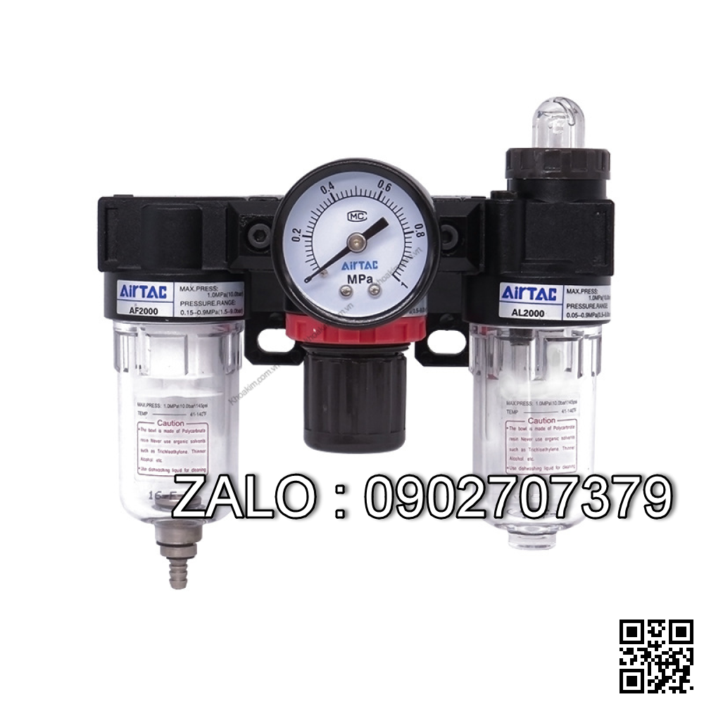 Bộ Lọc Khí Nén AIRTAC AC2000 (Lọc Hơi Nước Máy Nén Khí, Ren 13)