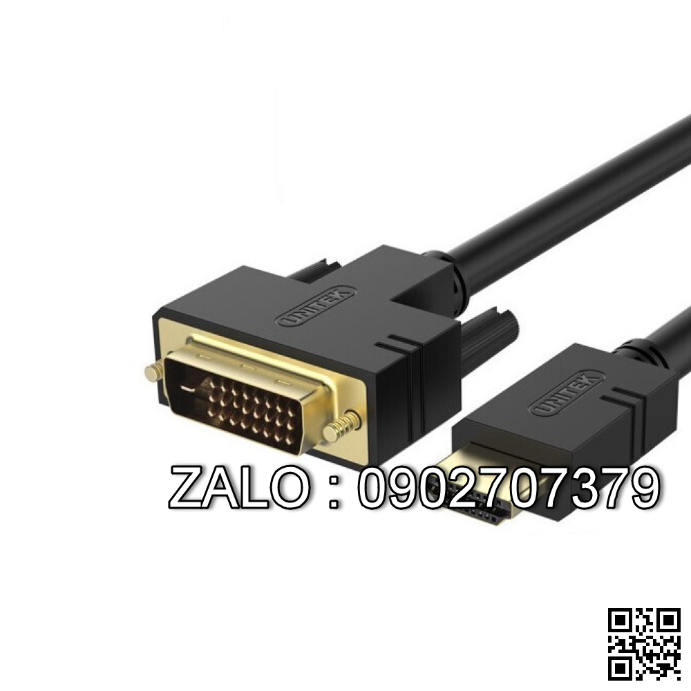 Cable HDMI ---> DVI (24+1) Unitek 1.5m YC217A 2K