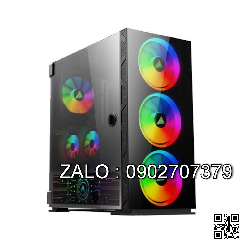 Case VSP FA-401 Gaming Có Sẵn Fan LED RGB 14cm