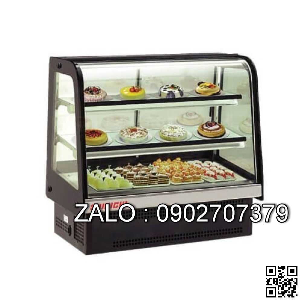 Tủ trưng bày bánh kem kính vuông 0.9m Ratiox SL830V