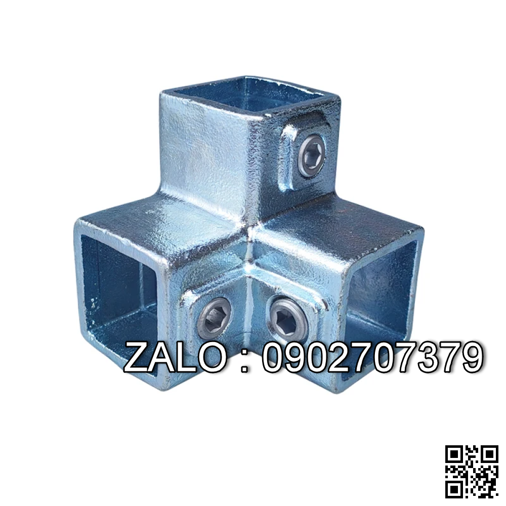 Khớp Nối Sắt 50x50mm Không Cần Hàn góc 3 chiều - 3 vít
