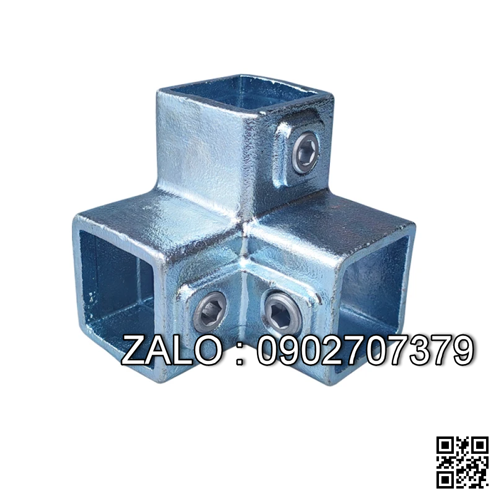 Khớp Nối Sắt 50x50mm Không Cần Hàn chữ T 3 chiều - 3 vít