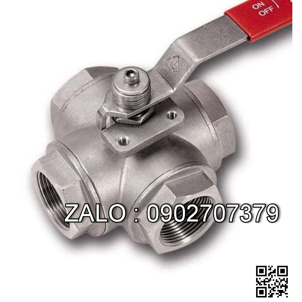 Van bi Inox ren trong và ren ngoài 4 ngã DN35