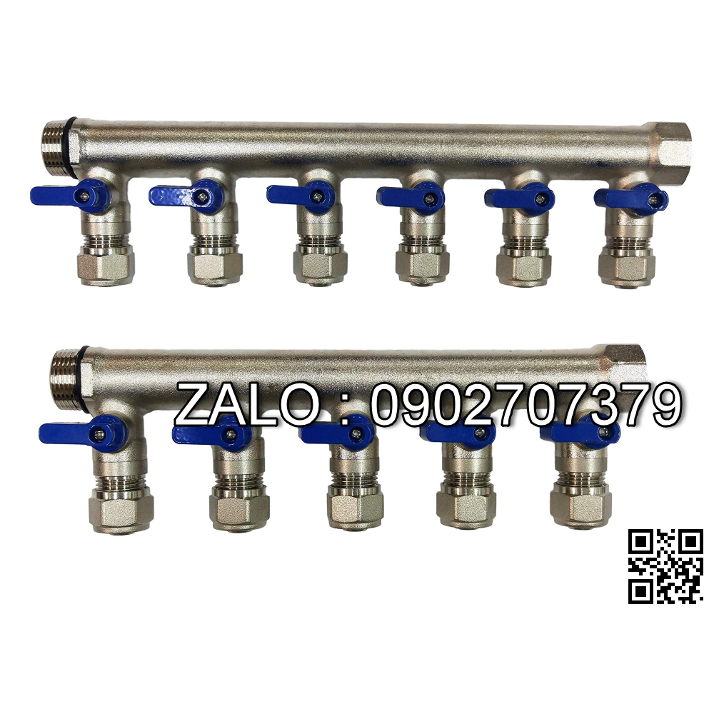 Van bi nhựa PVC lắp ren 6 ngã DN50