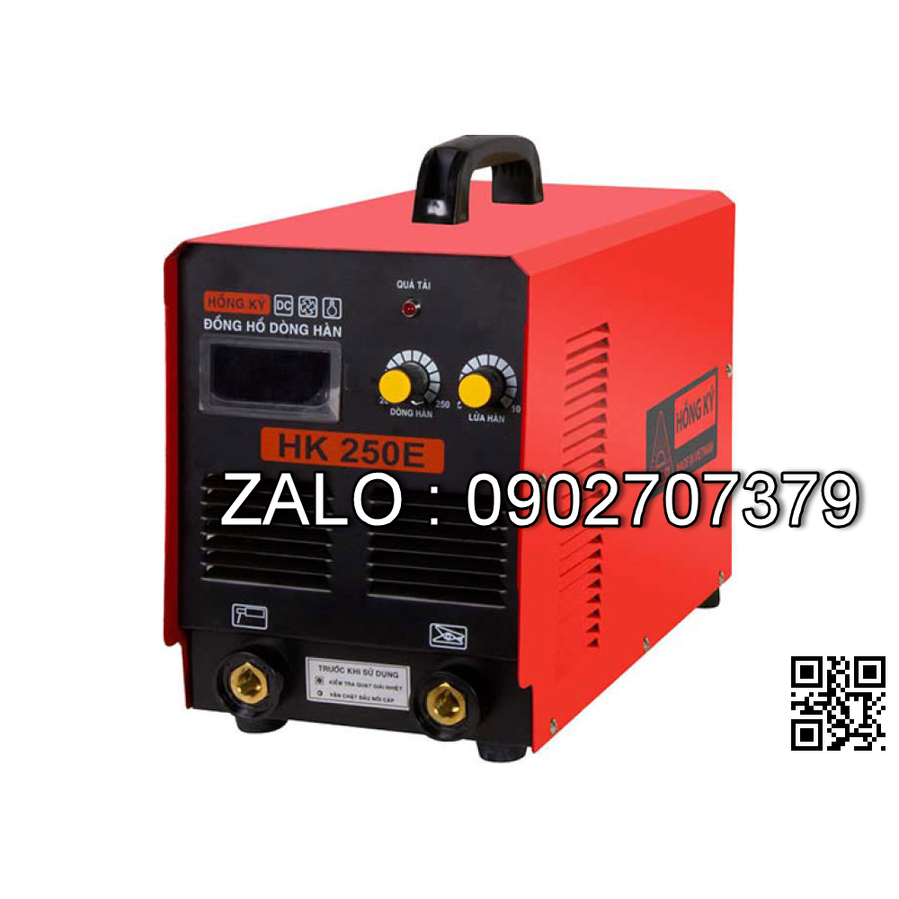 Máy hàn que Inverter 250 Ampe 220V - HK250E ( Phụ kiện gồm: 2 cọc nối dài , không dây hàn )