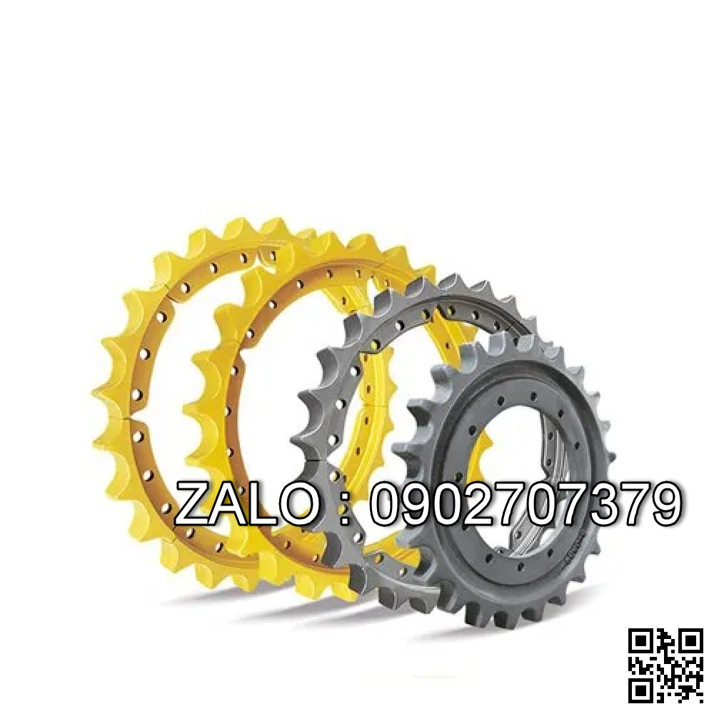 Bánh nhông thép Z=15 răng, bước xích 9.53 mm, đường kính ngoài 51mm, đường kính lỗ phi 14.5mm, chiều dày bánh nhông 19mm, rãnh then 5mm, chiều dày dĩa xích 5mm, bánh nhông có 2 lỗ định vị cố định bằng Bulong M6