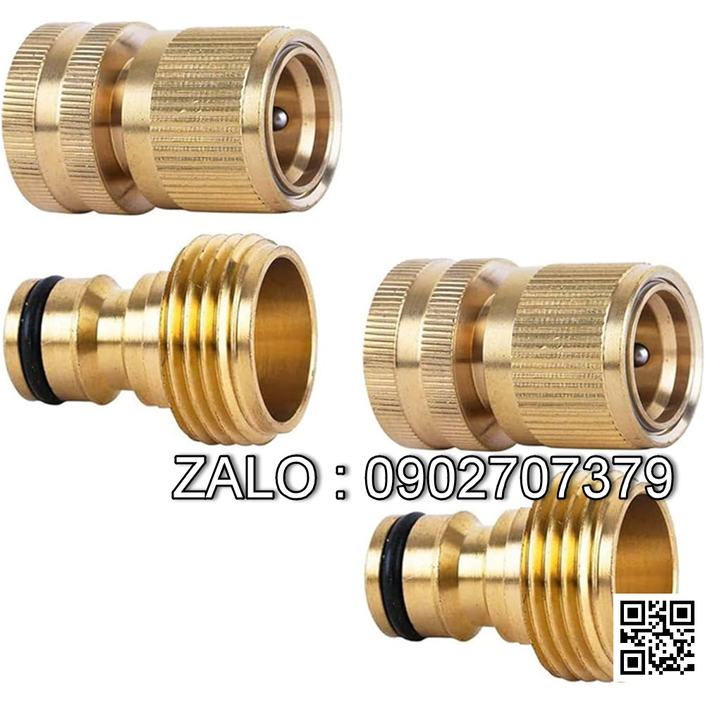 Nối Thẳng M22x1.5 & M22x1.5 lõm chất liệu thau