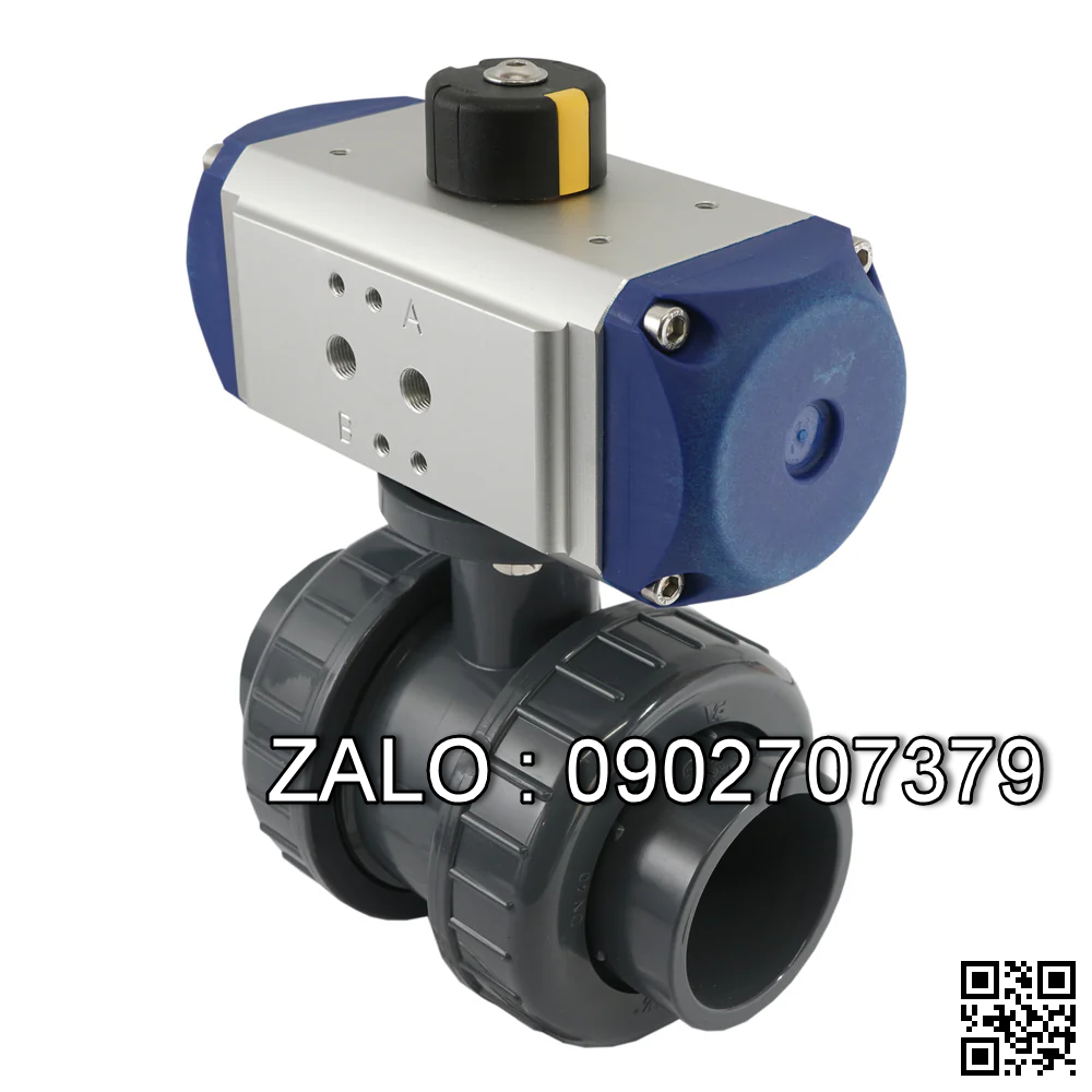 Van bi nhựa điều khí nén rắc co 2 ngã DN150