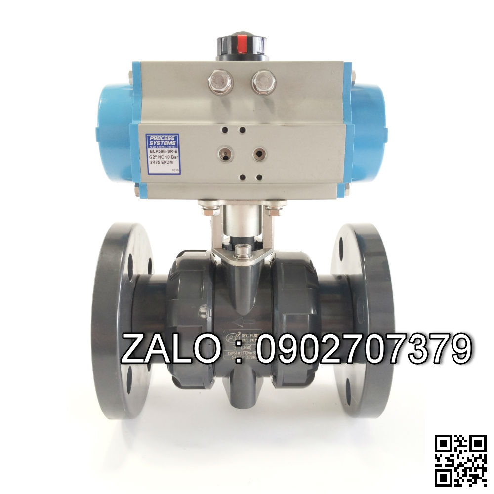 Van bi nhựa điều khí nén mặt bích 2 ngã DN10