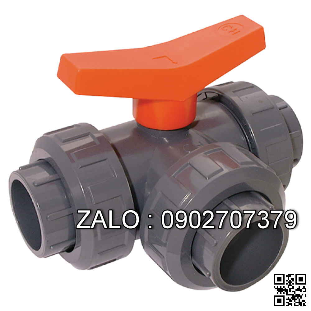 Van bi nhựa điều điện rắc co 3 ngã 3 ngã DN8