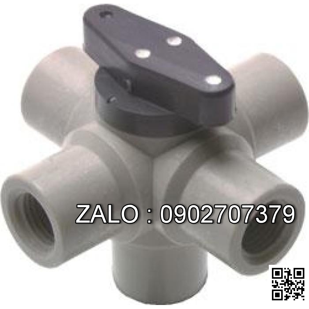 Van bi thau lắp ren 5 ngã DN100