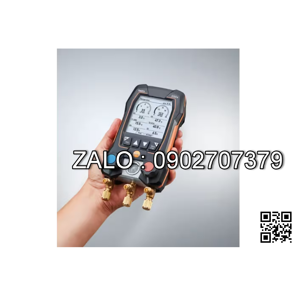 Bộ đồng hồ đo áp suất gas lạnh Testo 550s 0564 5503 (Smart Kit với ống nạp)