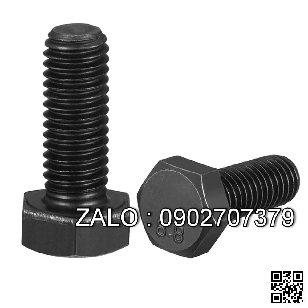 bulong inox M10x100mm, ren suốt, gồm: long đền, đai ốc