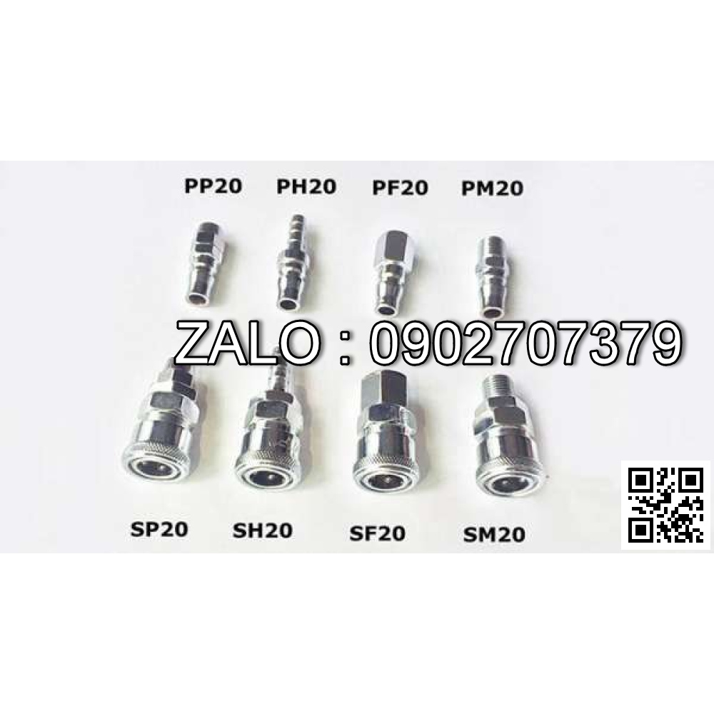 Đầu Nối Ống Hơi nhanh PF3/8 ( thau )