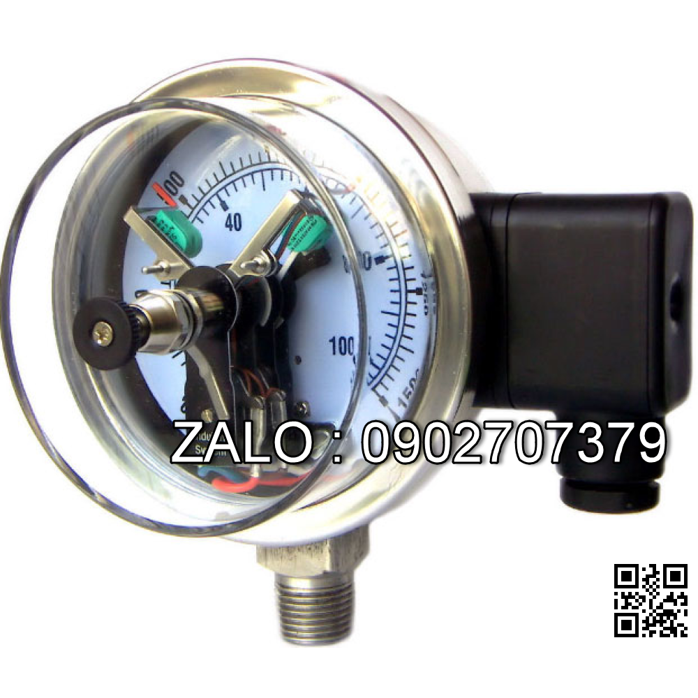 Đông hồ đo áp suất 3 kim ,Đường kính mặt đồng hồ áp: 63, 80, 100, 160 (mm)