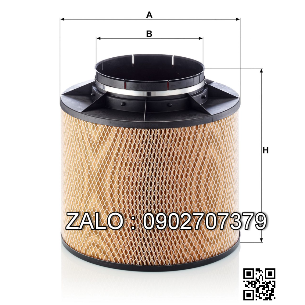 Lọc gió MTU 0180943002 C431090 , 1 C43 1090 Mann / H =404 , B=249 , A=425