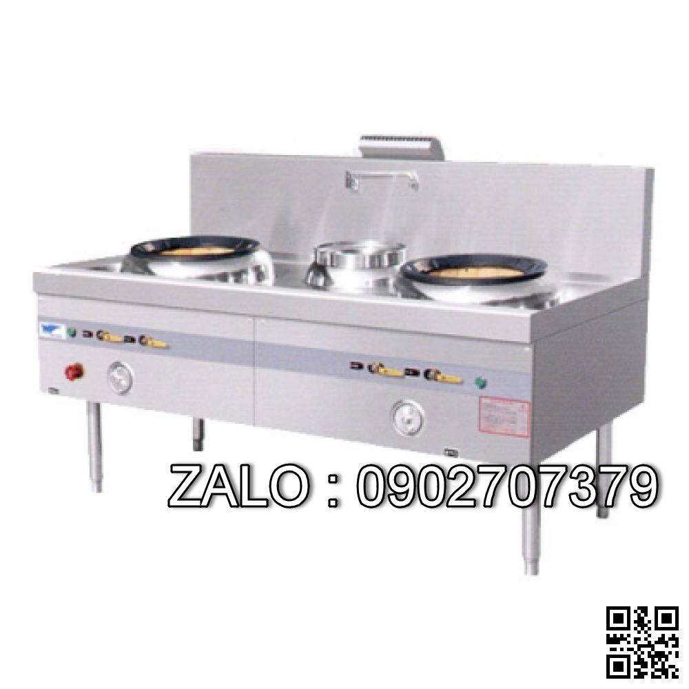 Bếp á 2 họng 1 nồi nước đánh lửa tự động RESTOP