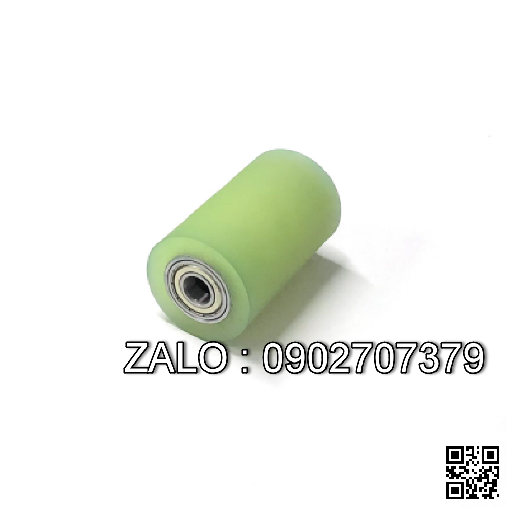 Bánh xe, con lăn, lô, rulo bọc cao su nhựa PU lõi nhôm 2 vòng bi (D50 dài 30, 40, 50, 100 mm)