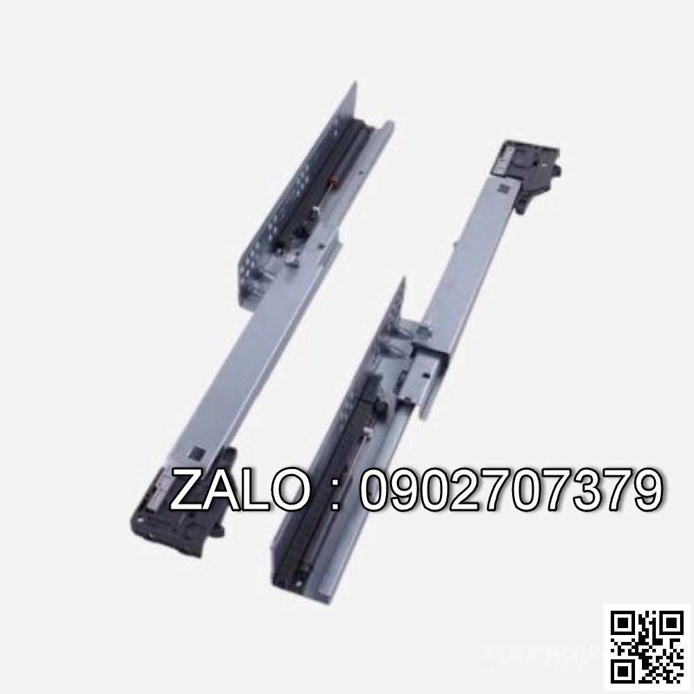 Ray âm 3 tầng giảm chấn mở toàn phần-khóa tay nhựa 500 ZUB