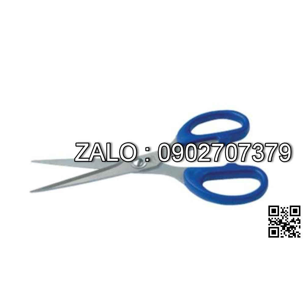 Kéo văn phòng lớn cán mềm 205mm SW91182 xanh