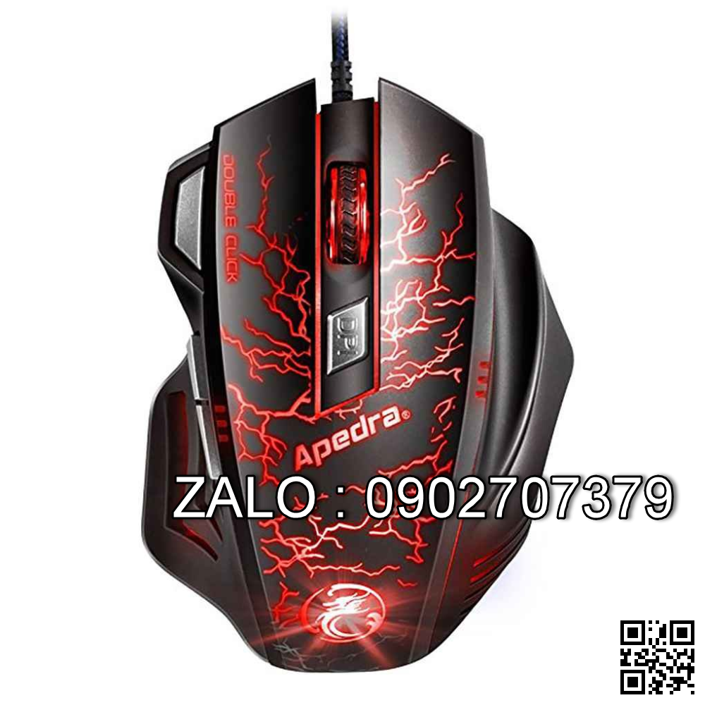 Mouse Apedra A7 Usb (Dây Dù, Led 7 Màu)