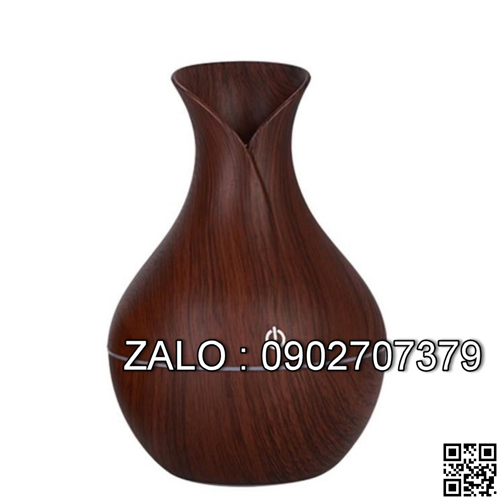 Máy Xông Tinh Dầu Vân Gỗ (Hình Lọ Hoa)