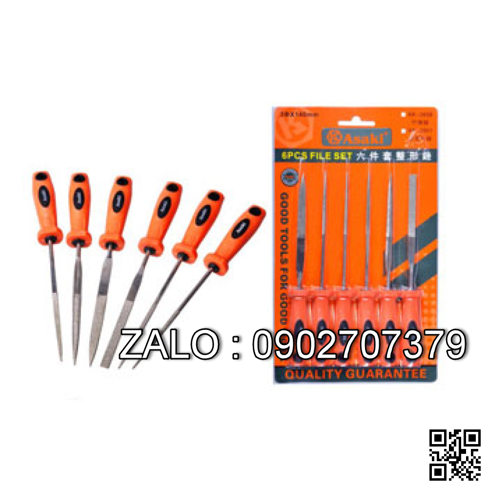 Bộ dũa kim cương Asaki 6 chiếc 3x140mm AK-3901