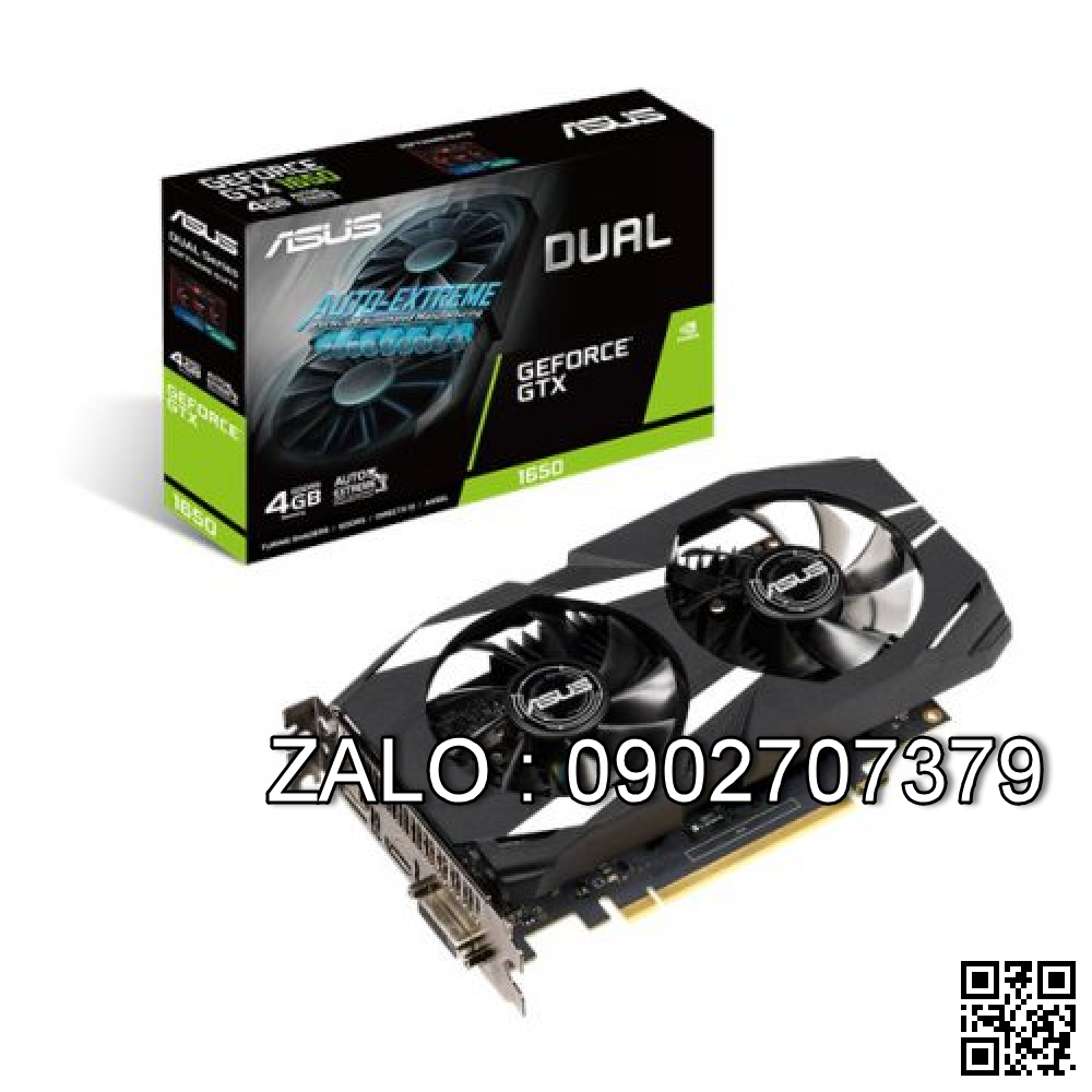 Card Vga ASUS Dual GTX1650- 4G DDR 5 (2 Fan) Chính Hãng