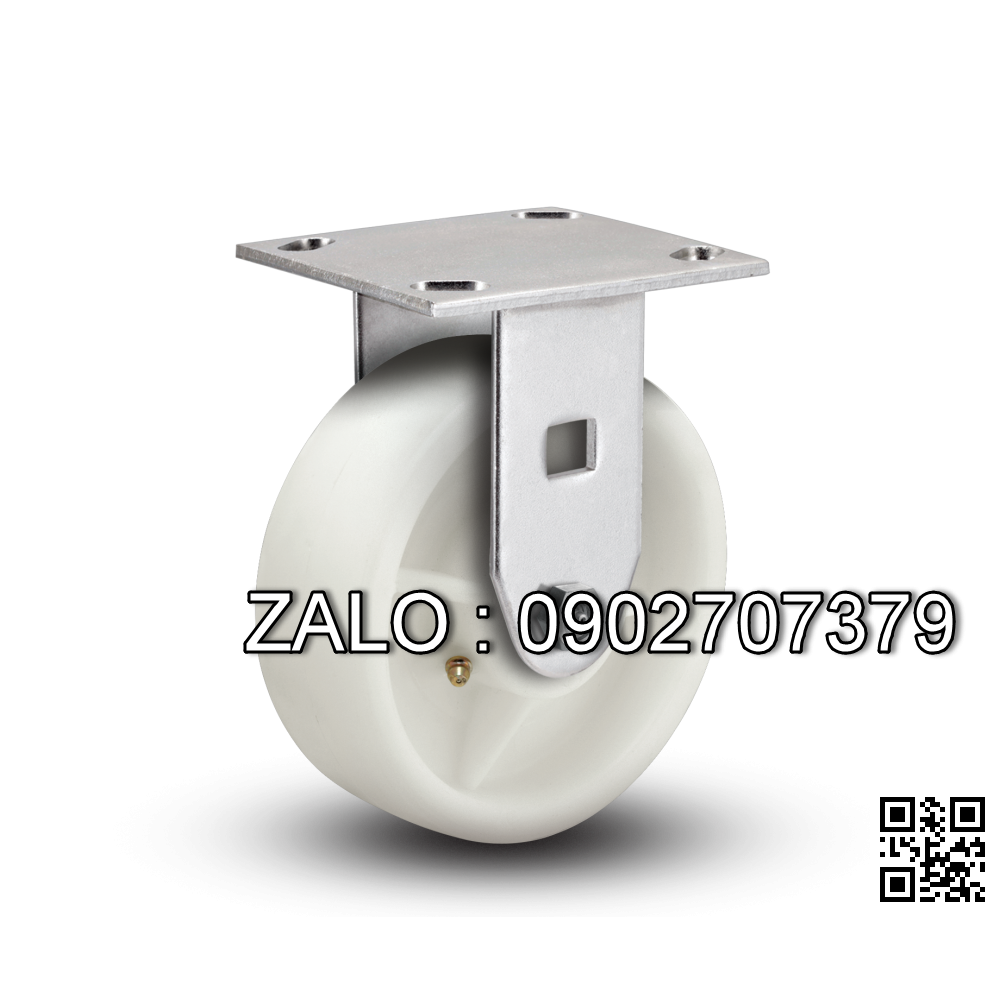 Bánh xe đẩy inox IFXN100 Pa trắng tĩnh Ø100x32 mm