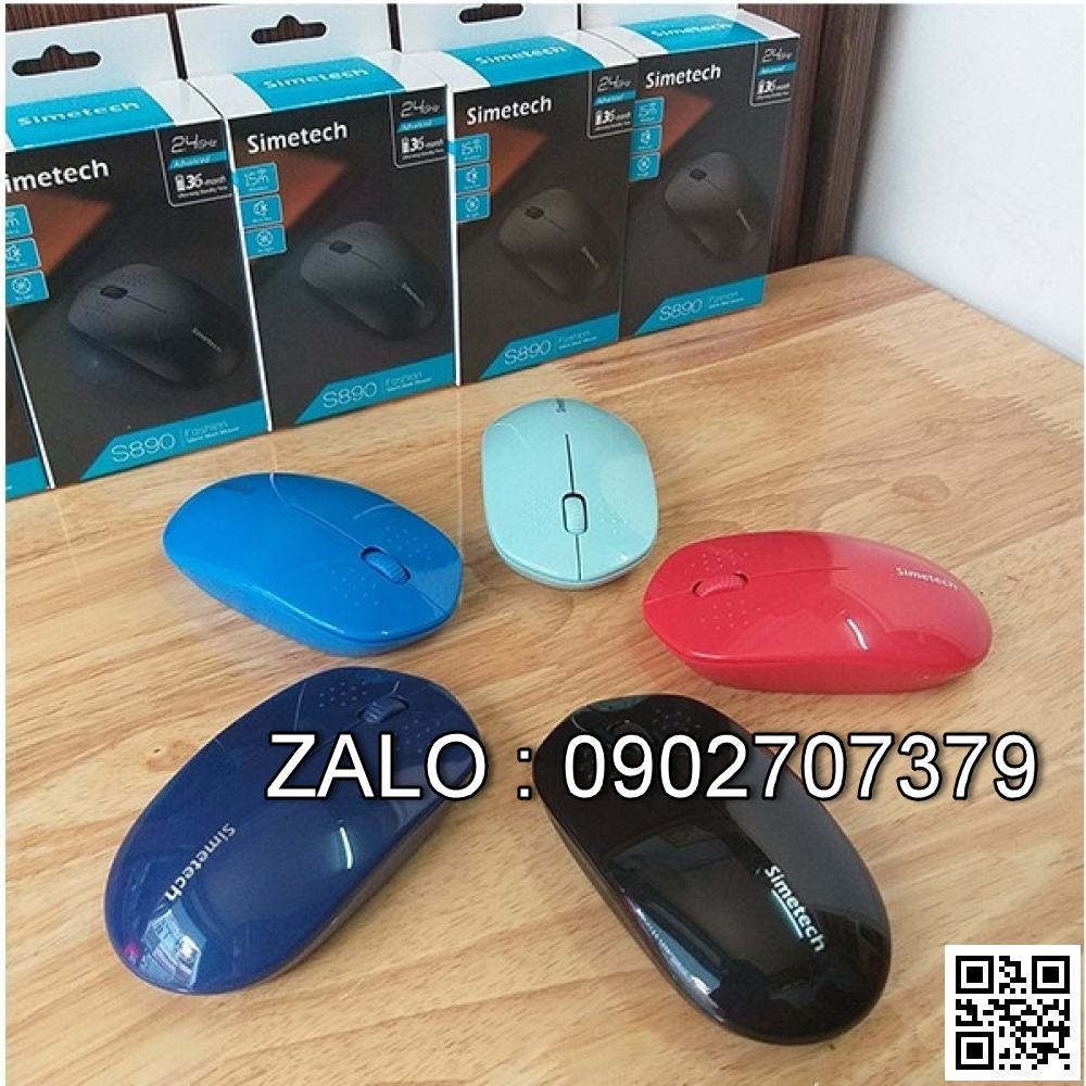 Mouse Ko Dây Simitech 4D V7200 Pin Sạc - Click Ko Kêu