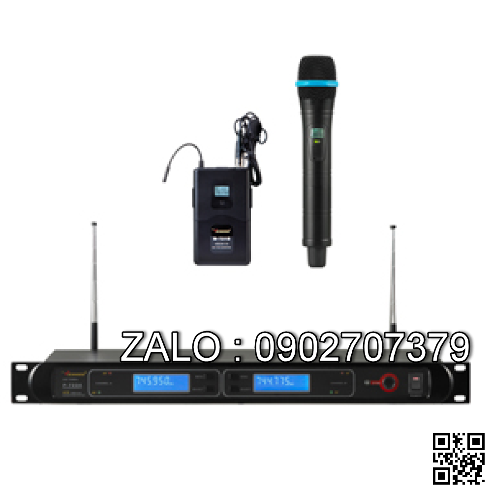 Micro không dây cầm tay Vicboss P-3200H : 2CH