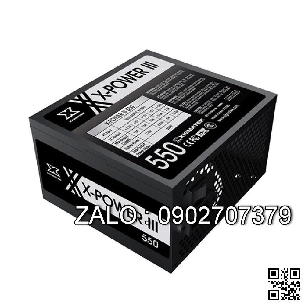 Nguồn Xigmatek X- Power III 550 (500w) 80 Plus