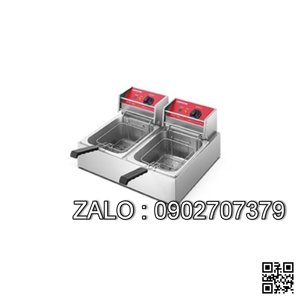 Bếp chiên nhúng đôi có vòi xả Libermann L-102V