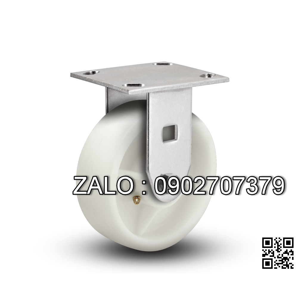 Bánh xe đẩy inox IFXN75 Pa trắng khóa Ø75x32 mm